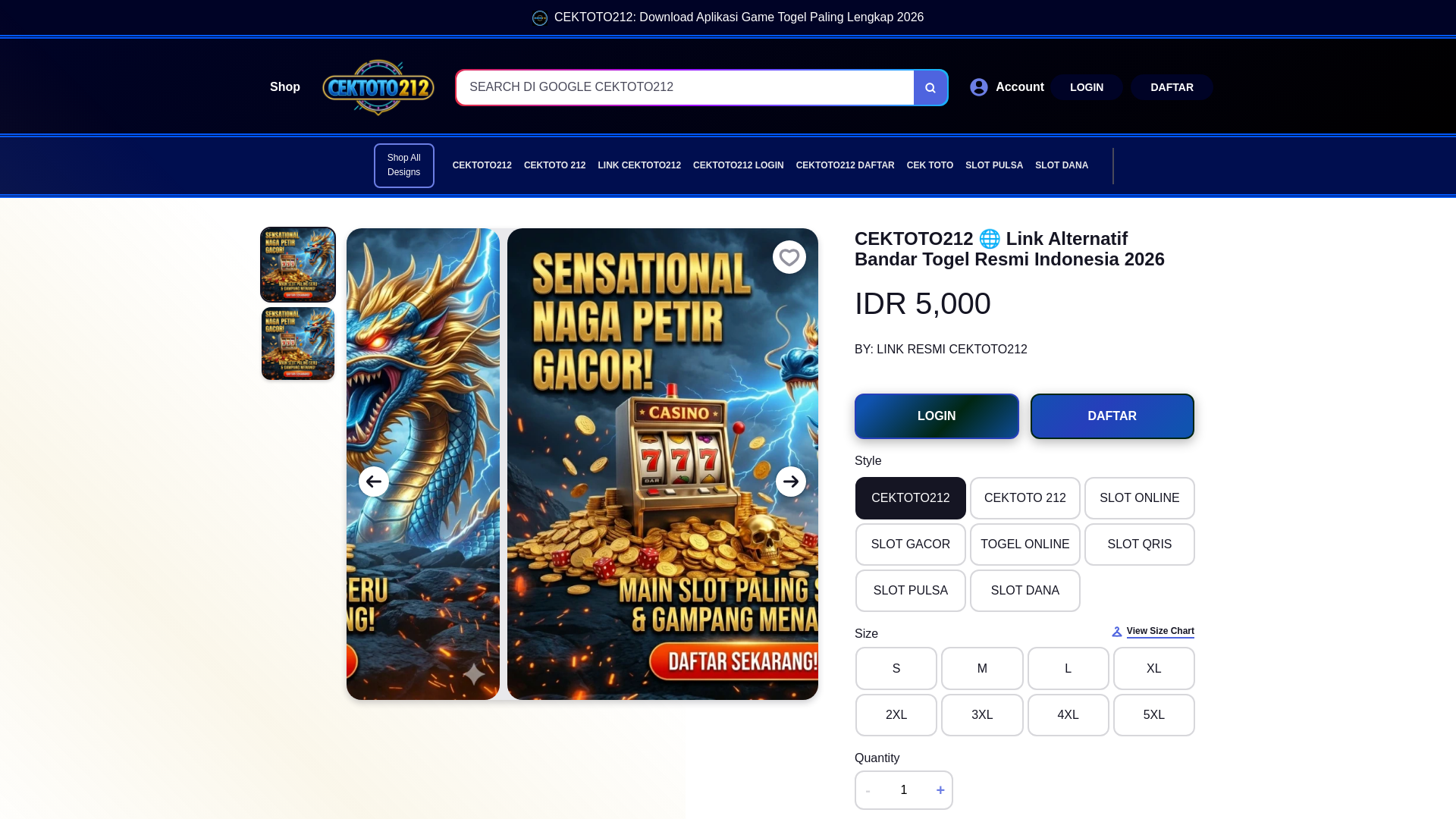 website screenshot of https://cektoto212-brand.com/