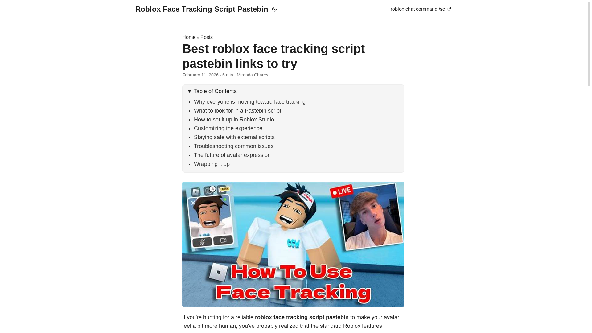 website screenshot of https://roblox-face-tracking-script-pastebin.pages.dev/