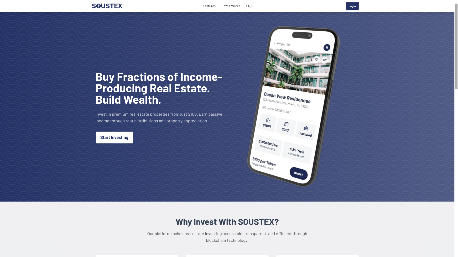 website screenshot of https://soustex-website.pages.dev/