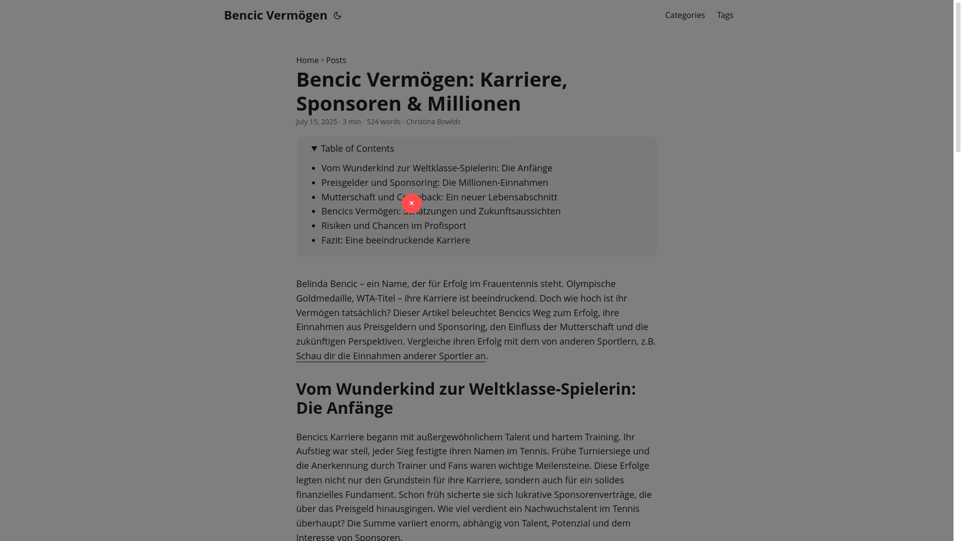website screenshot of https://bencic-vermogen.pages.dev/