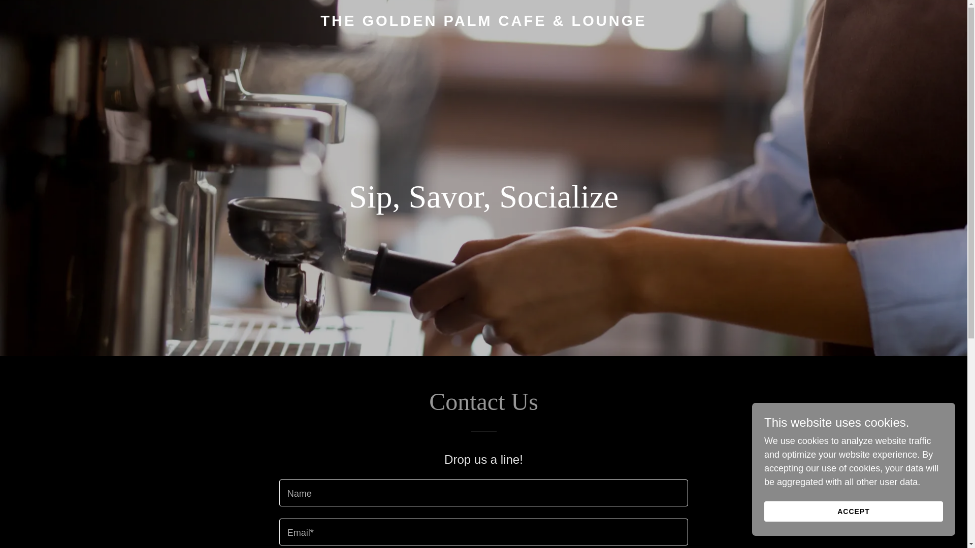 website screenshot of https://goldenpalmcafe.com/