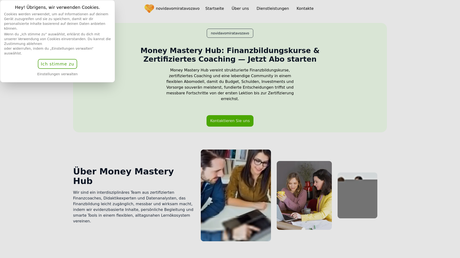 website screenshot of https://novidavomiratavozavo.life/