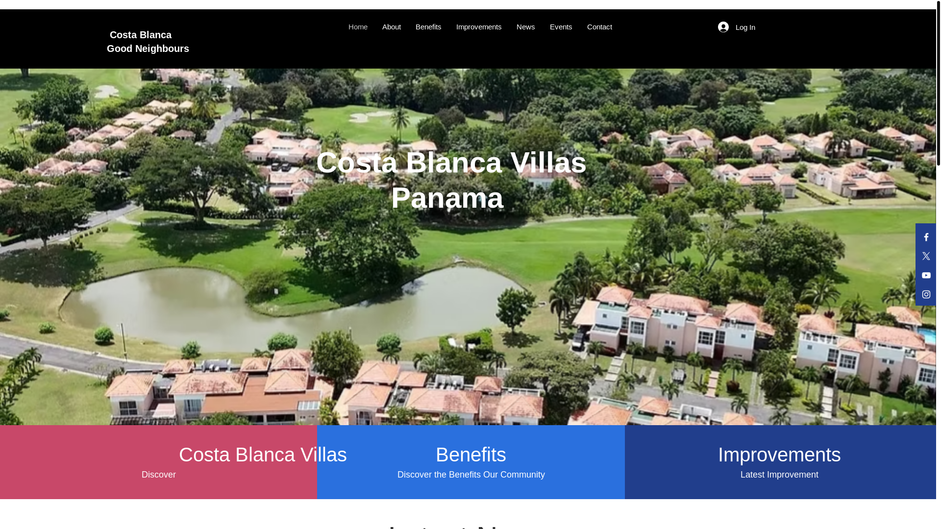 website screenshot of https://costablancavillaspanama.com/