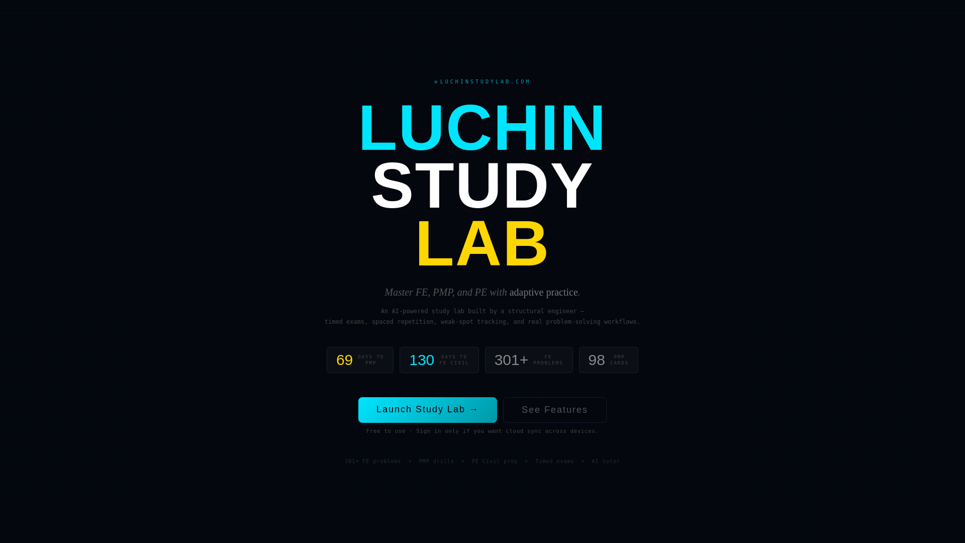 website screenshot of https://luchinstudylab.com/