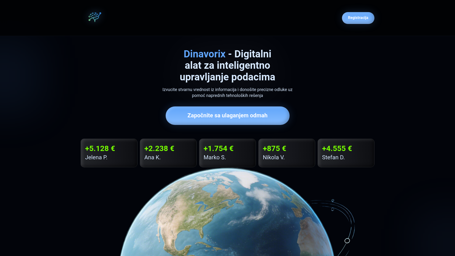 website screenshot of https://dinavorix.com/