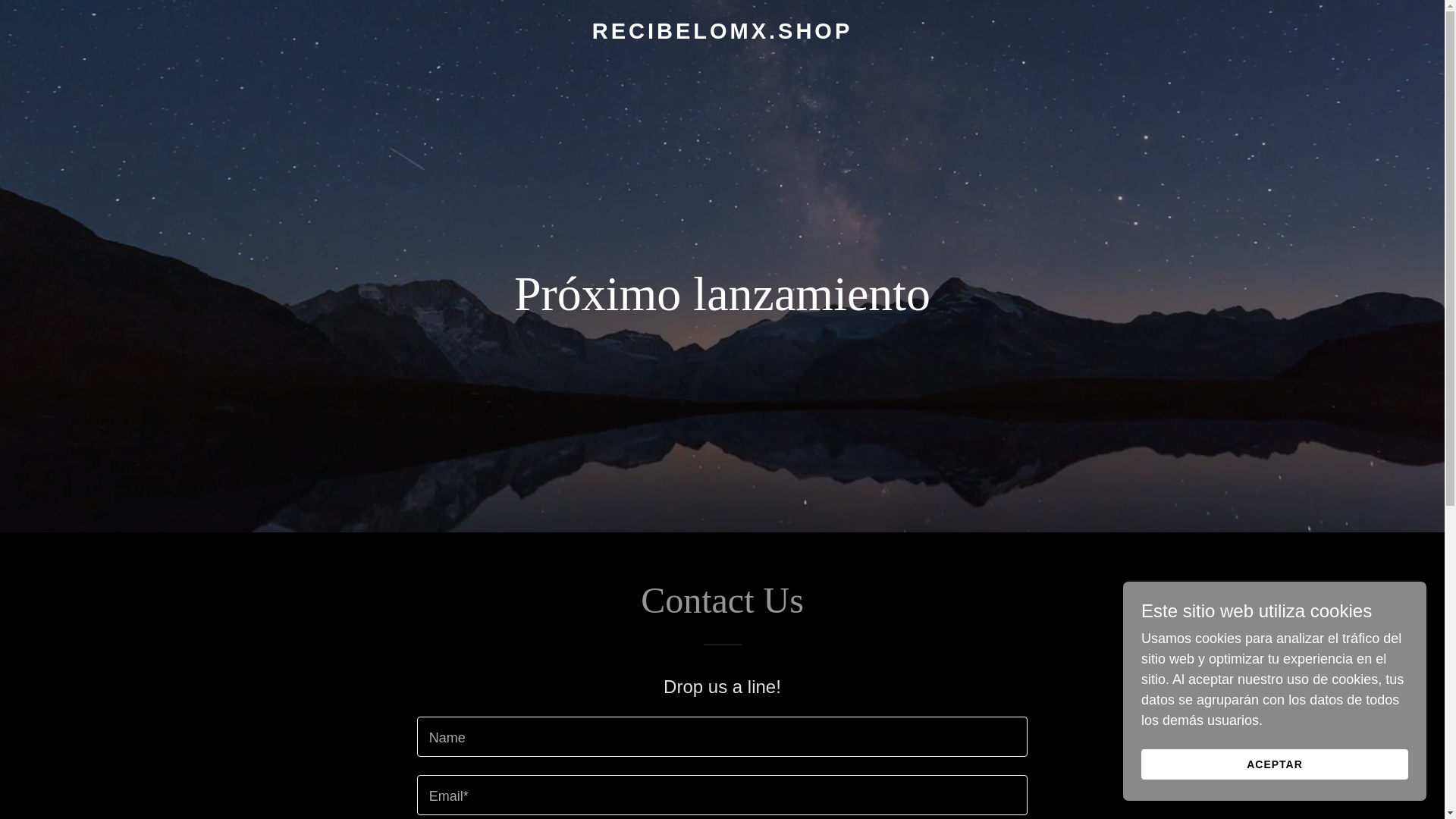 website screenshot of https://recibelomx.shop/