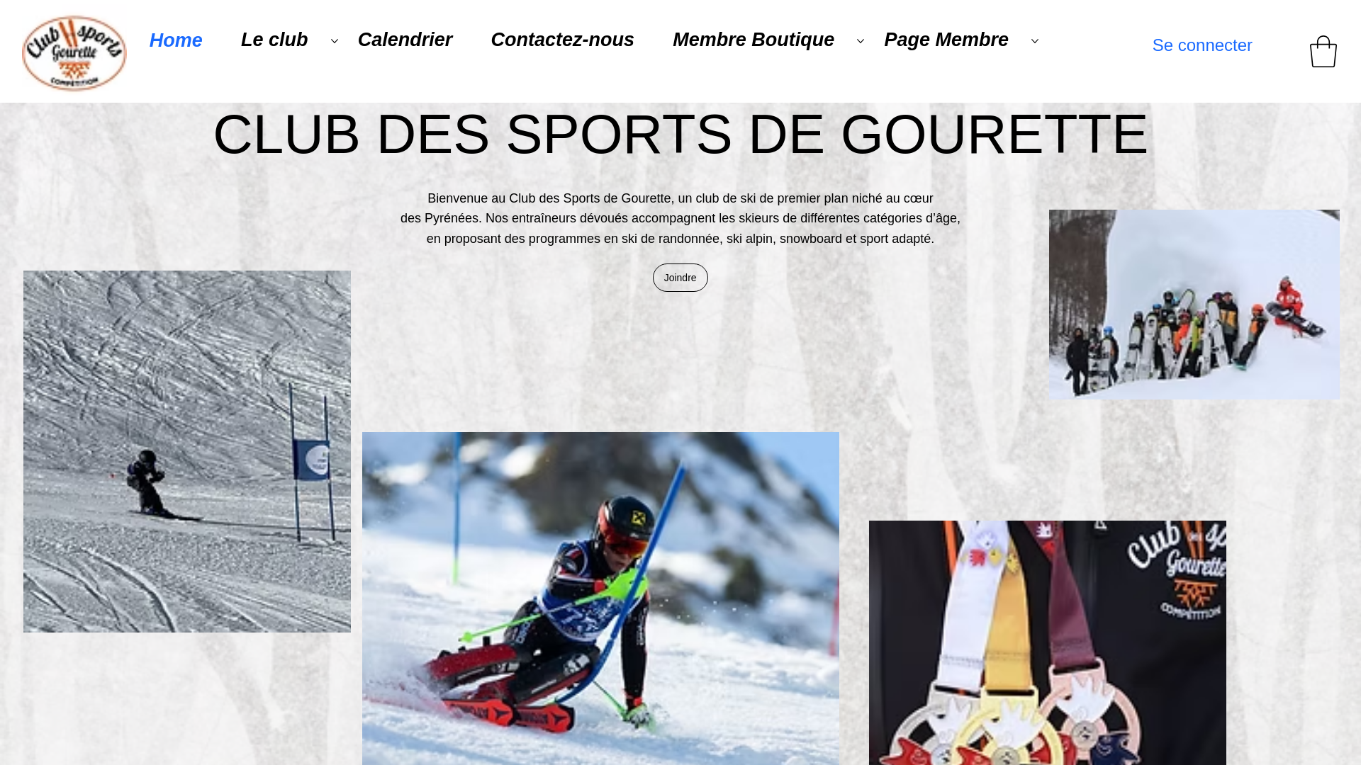 website screenshot of https://clubdessportsdegourette.com