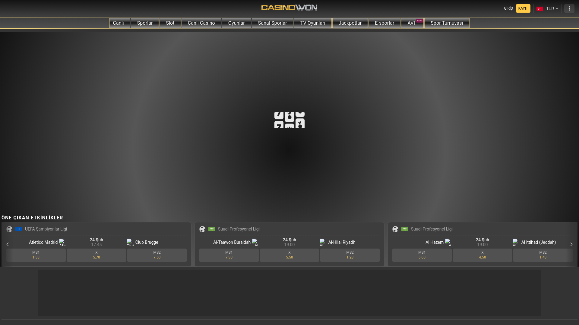 website screenshot of https://741casinowon.com/