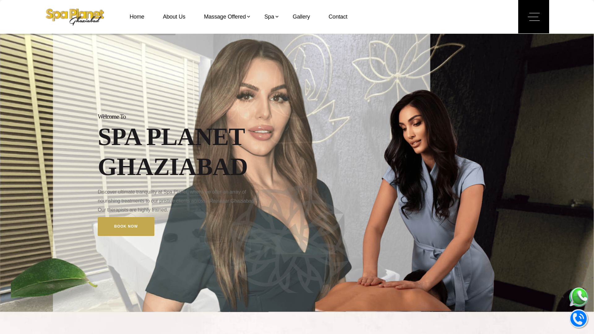 website screenshot of https://spaplanetgaziabad.in