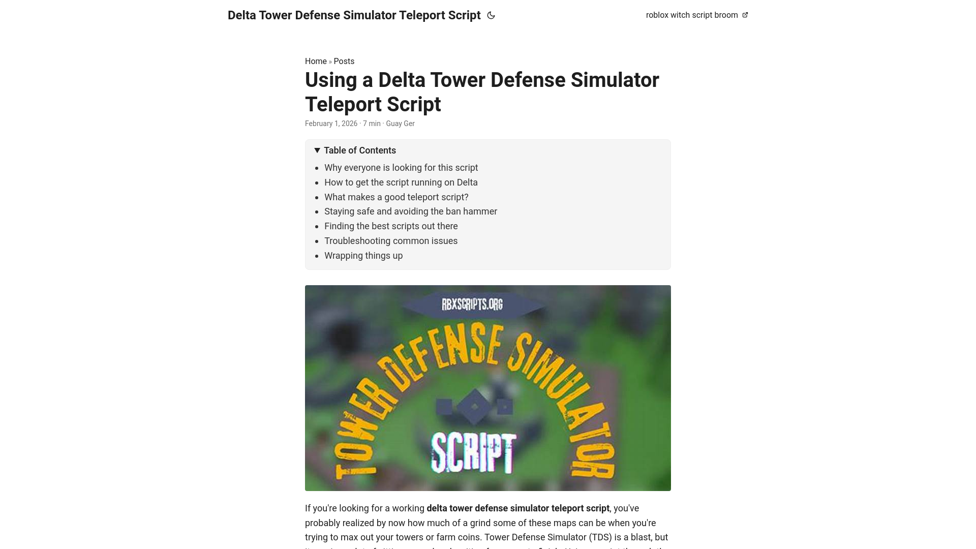 website screenshot of https://delta-tower-defense-simulator-teleport-script.pages.dev/
