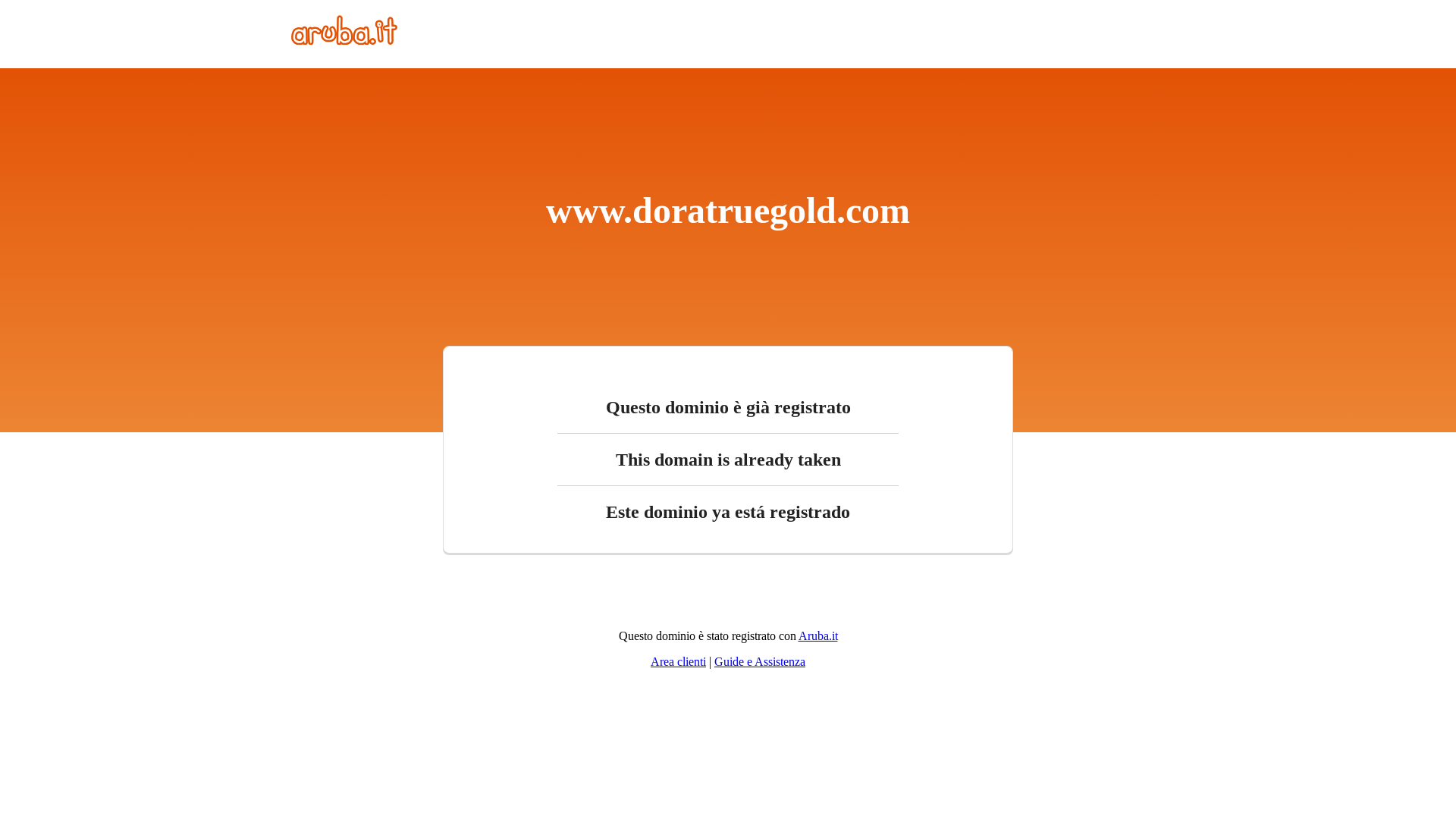 website screenshot of https://doratruegold.it/