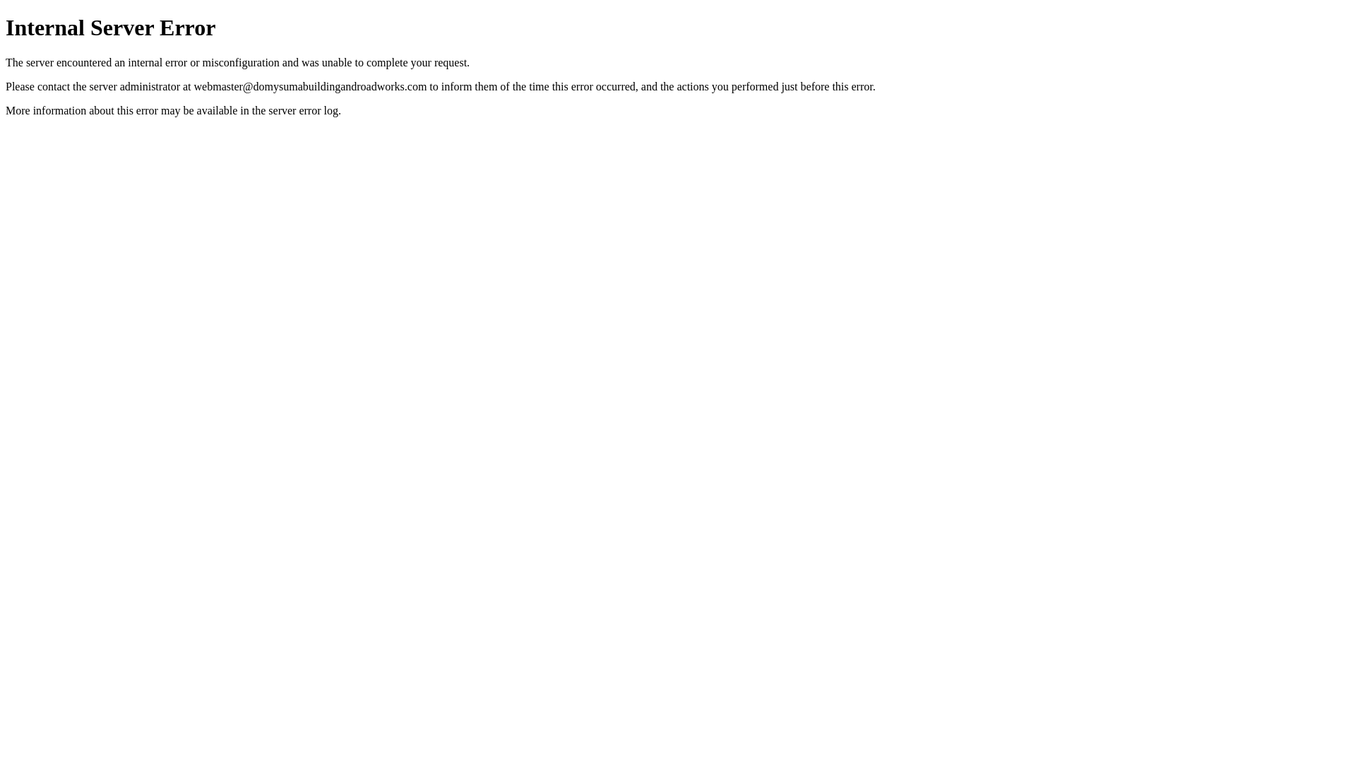 website screenshot of https://domysumabuildingandroadworks.com/