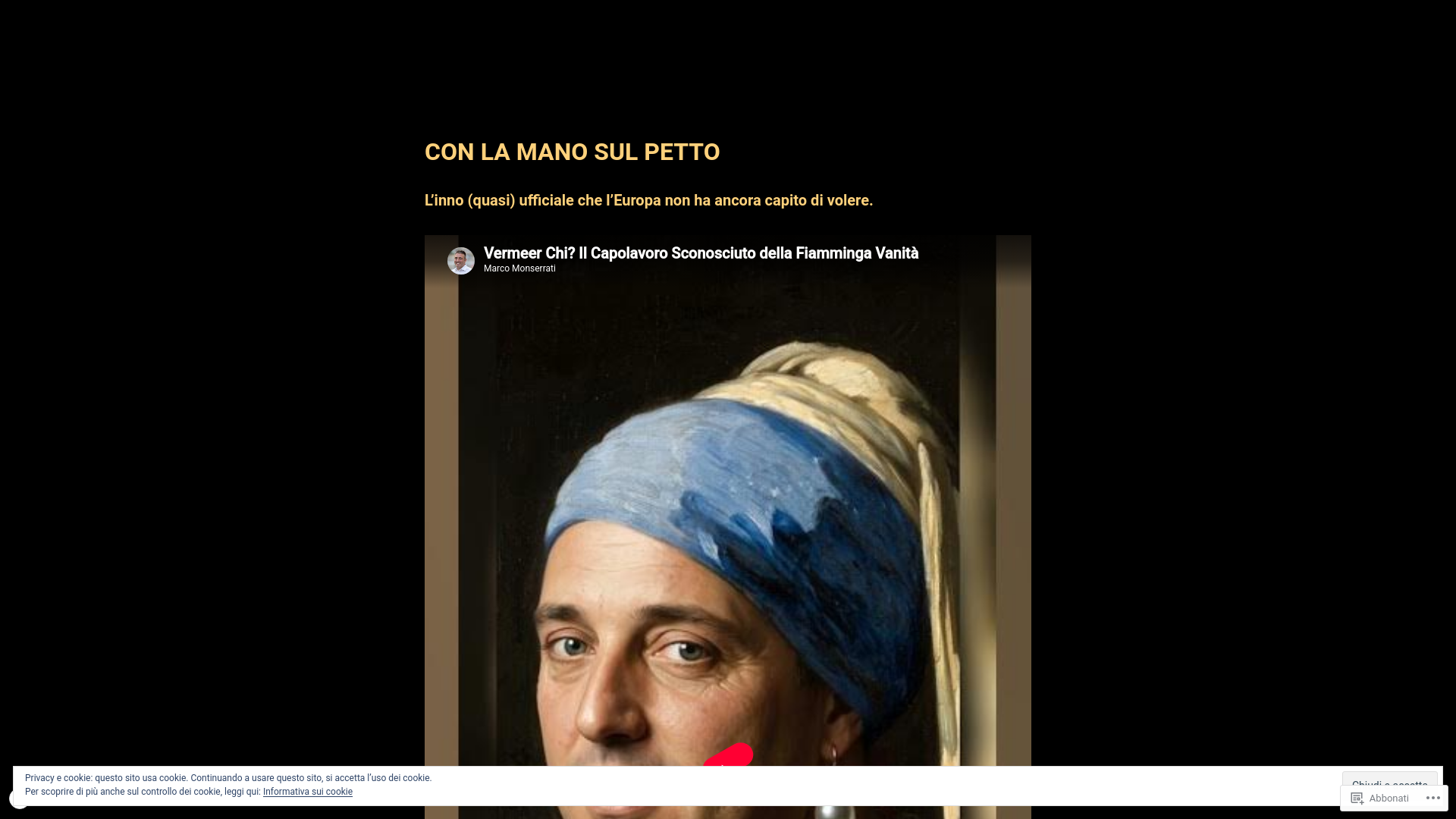 website screenshot of https://conlamanosulpetto.online