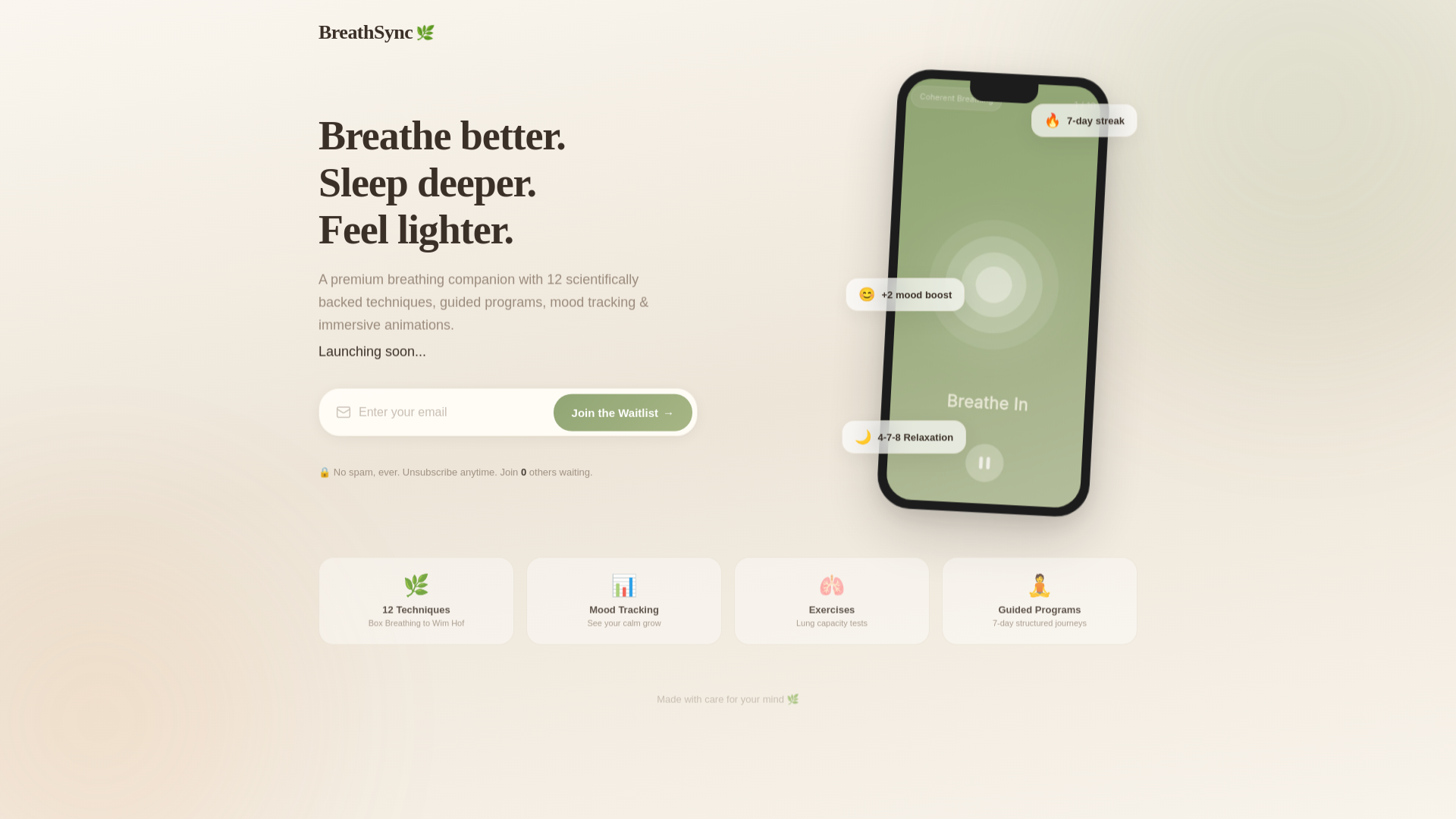 website screenshot of https://breathsync.online/