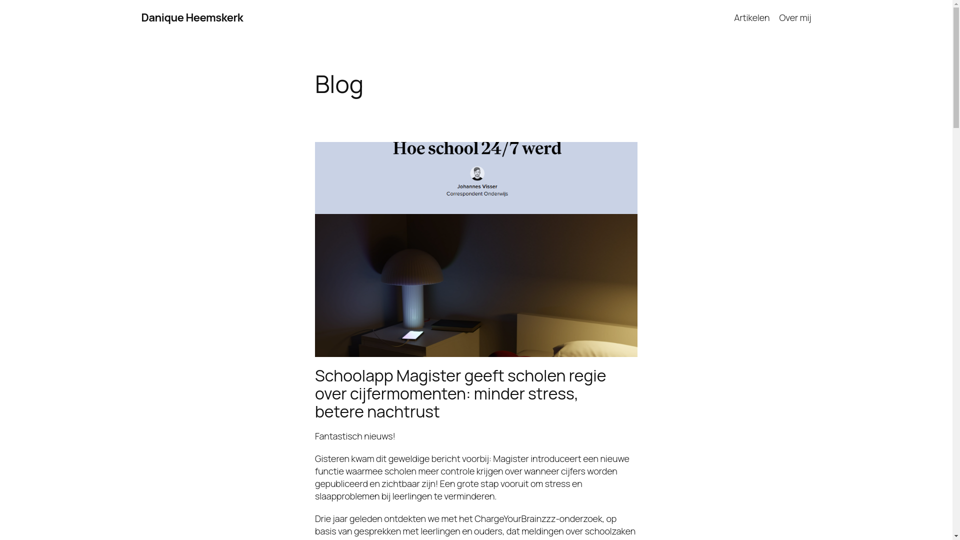 website screenshot of https://daniqueheemskerk.com/
