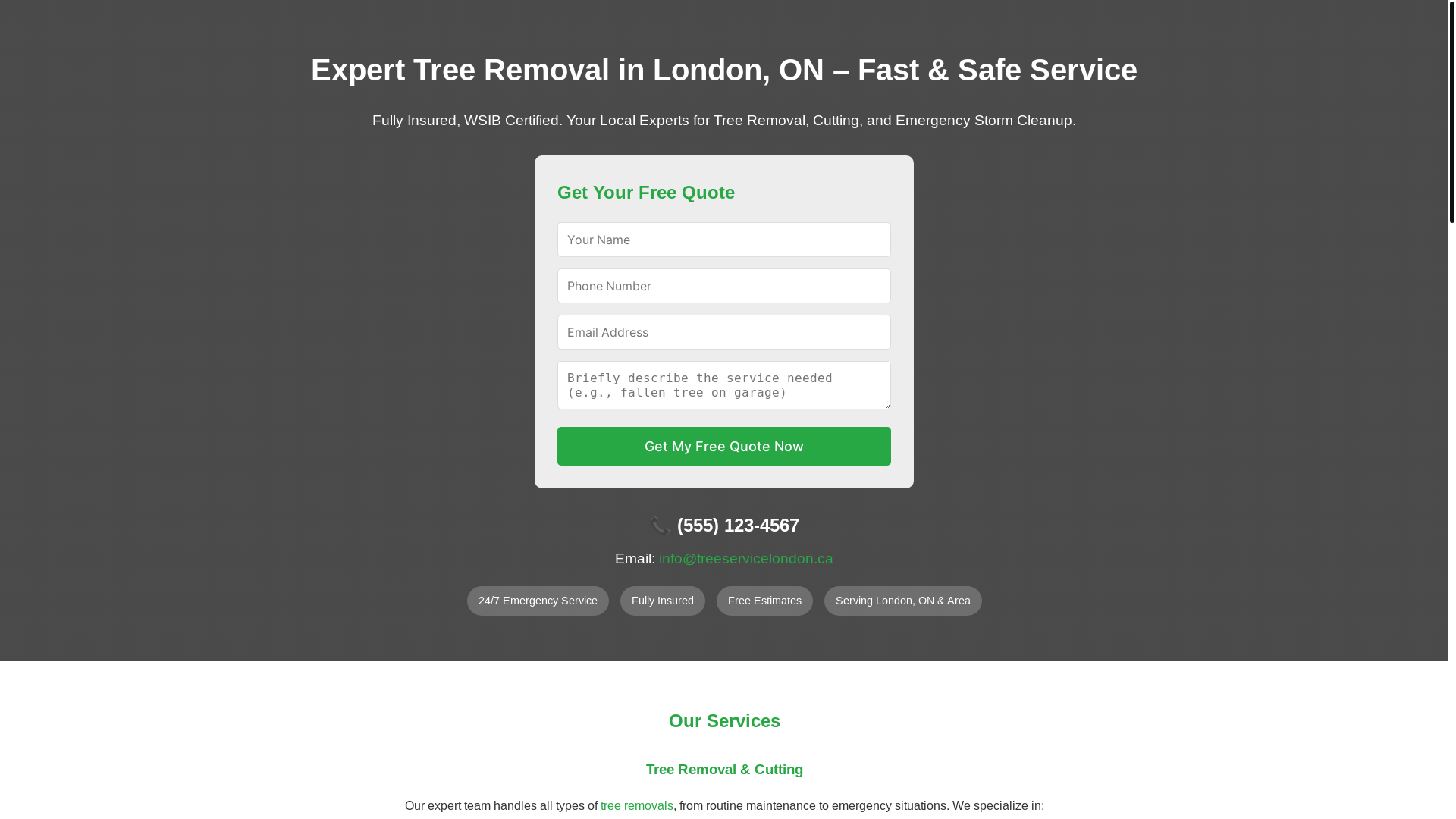 website screenshot of https://tree-removal-london.pages.dev/