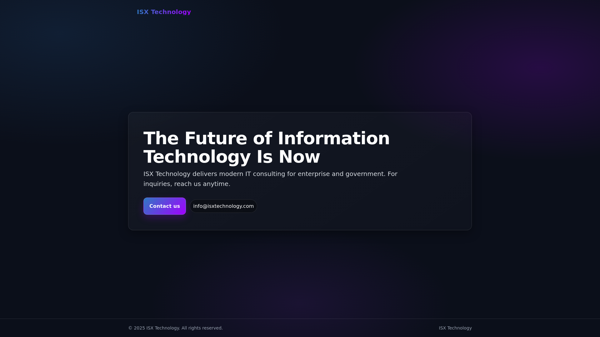 website screenshot of https://isxtechnology.pages.dev/
