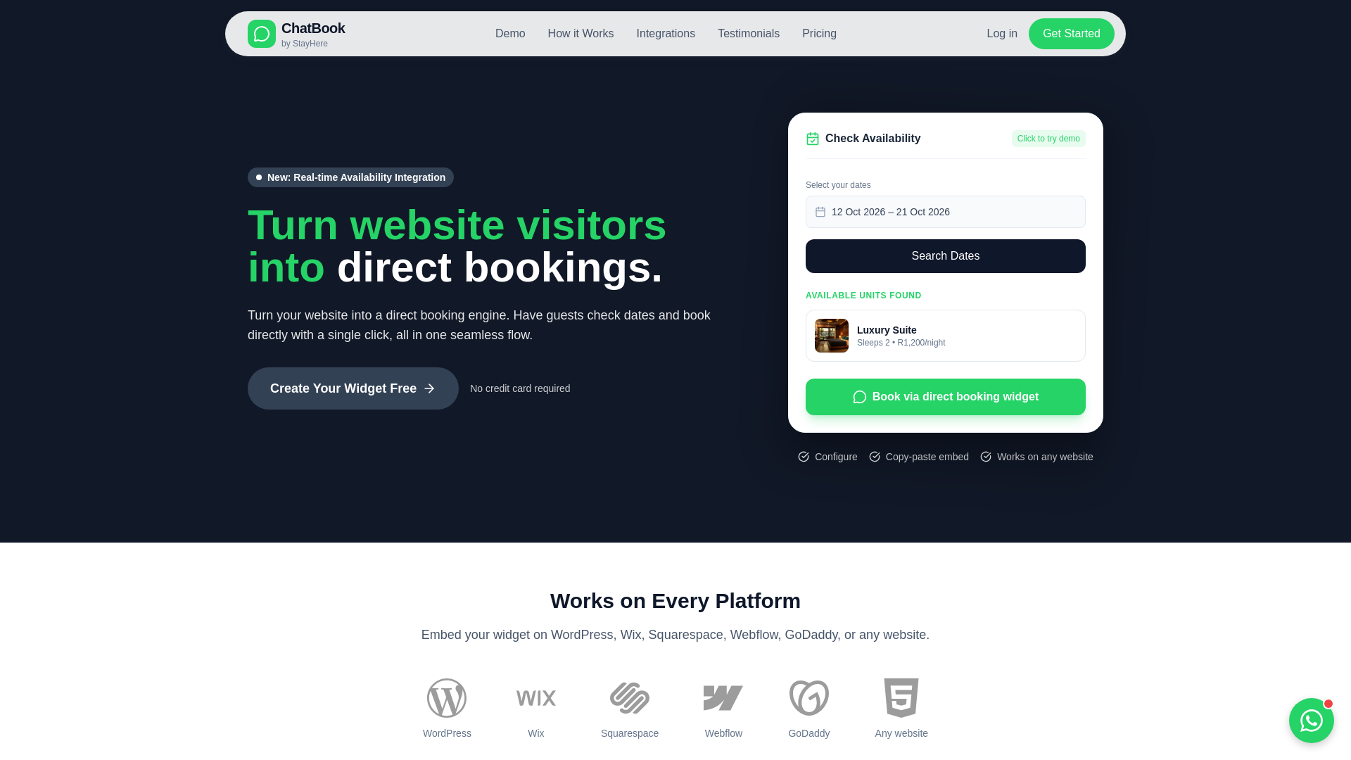 website screenshot of https://stayhereapp.pages.dev/