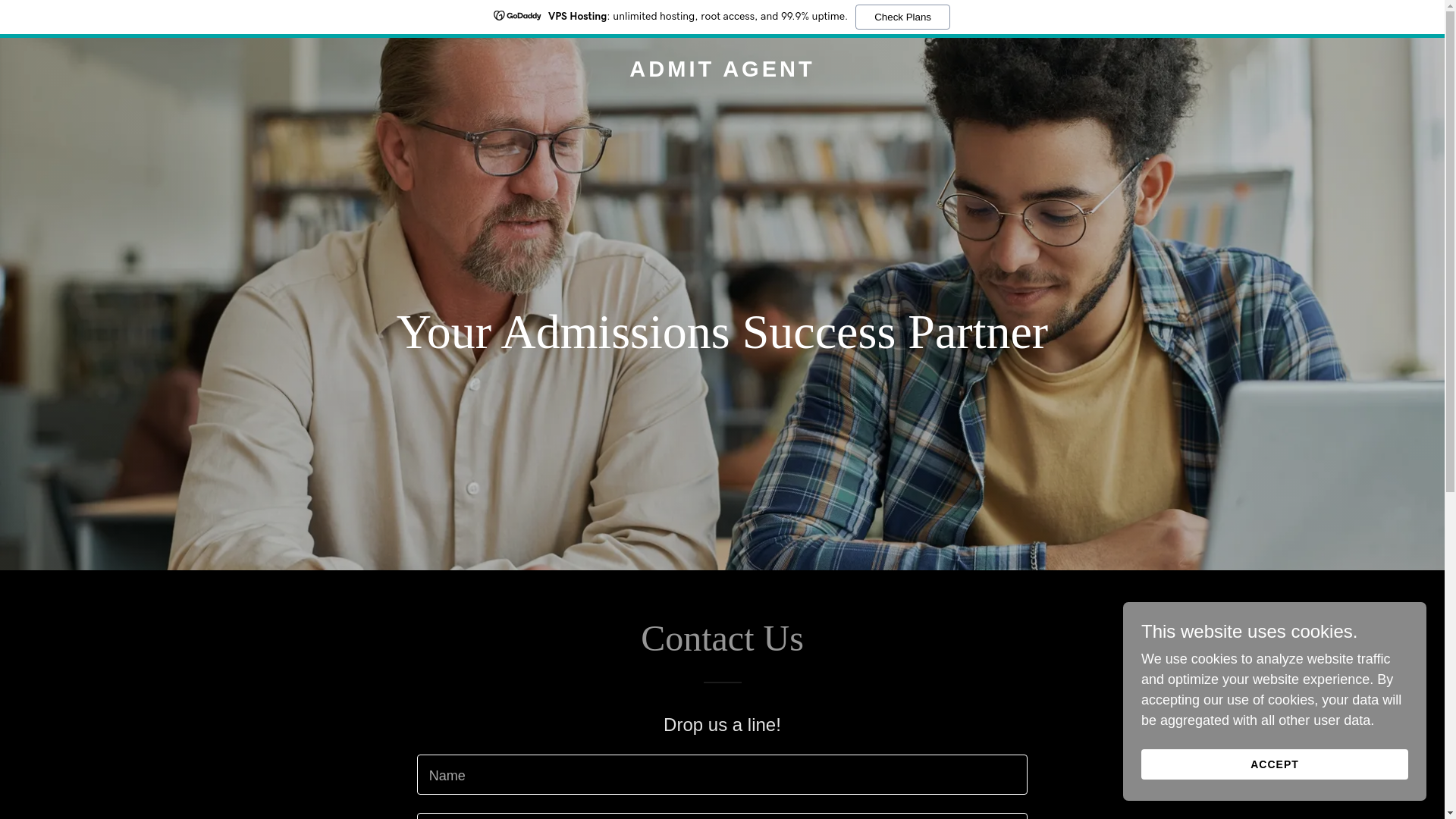 website screenshot of https://admitagent.com/
