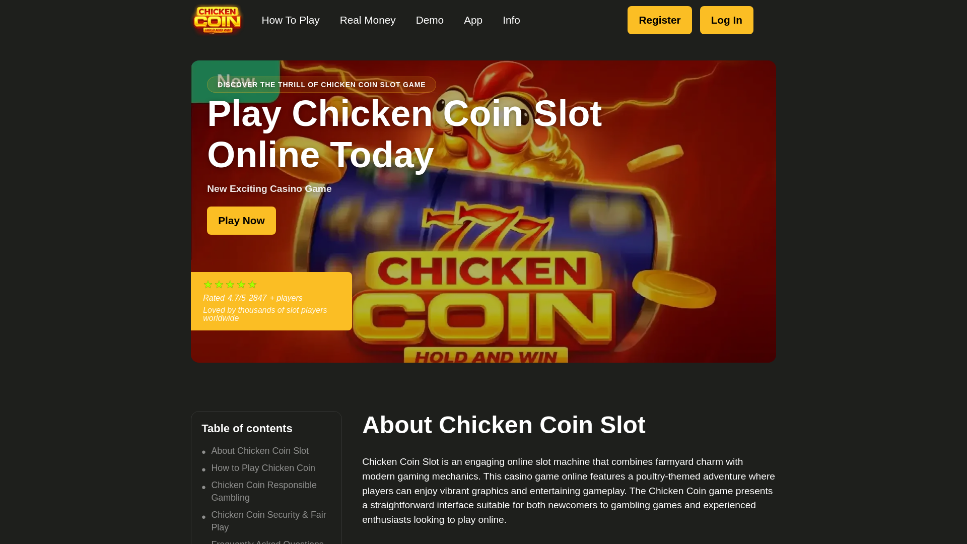 website screenshot of https://chickencoingame-org.pages.dev/