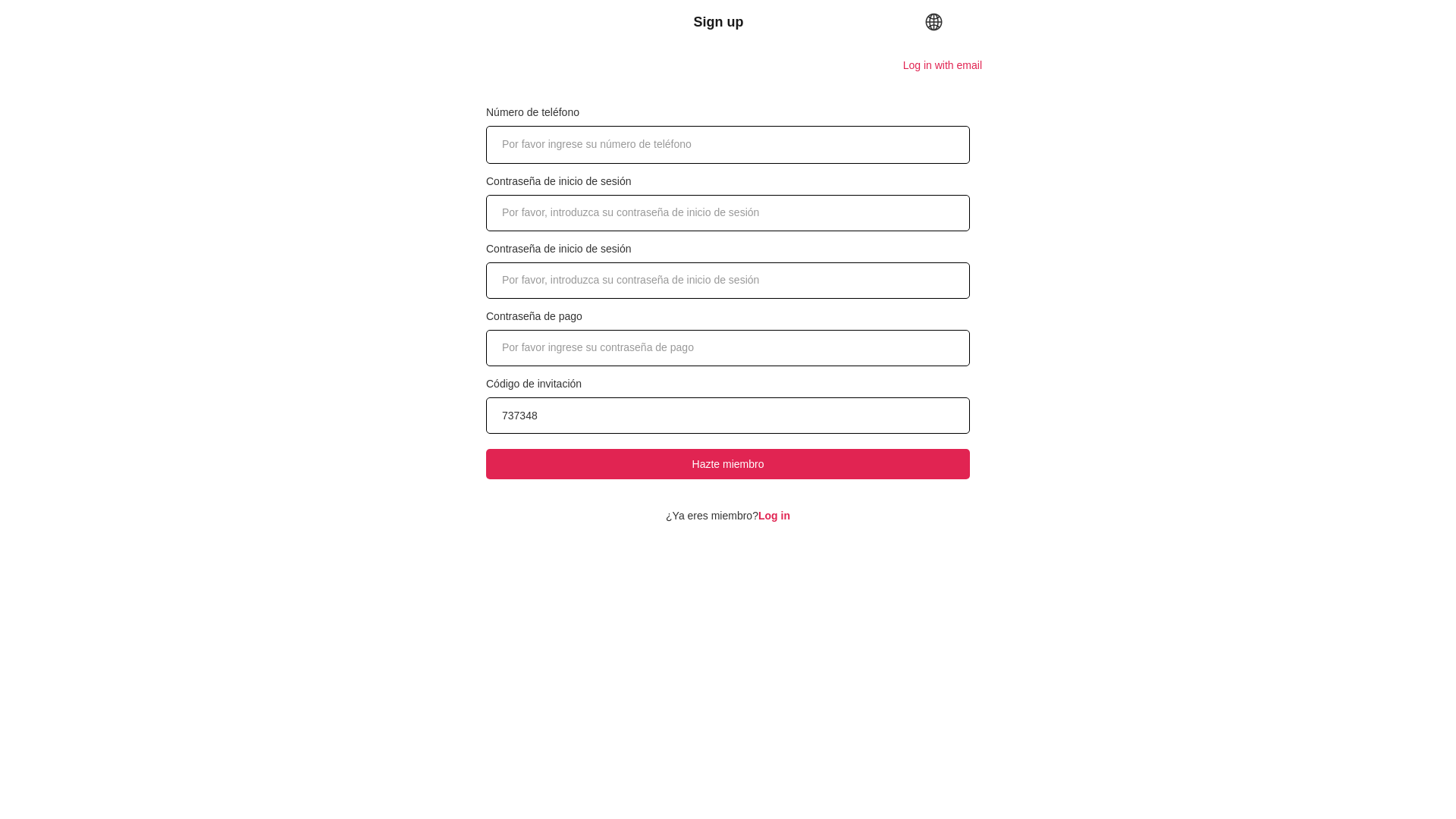 website screenshot of https://www.betterhms.com/index.html#/pages/login/register?inviteCode=737348