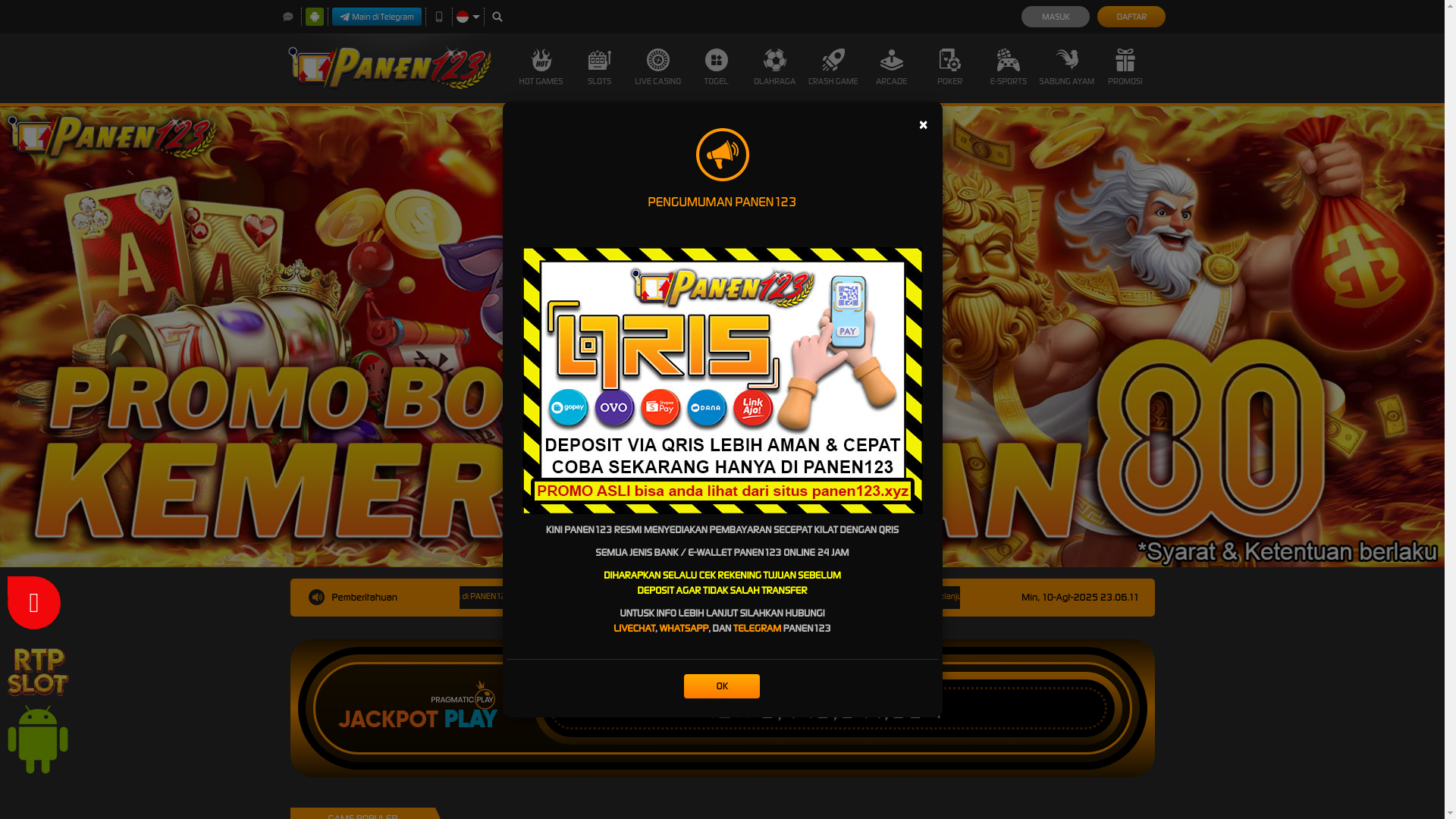 website screenshot of https://panen123super.help/