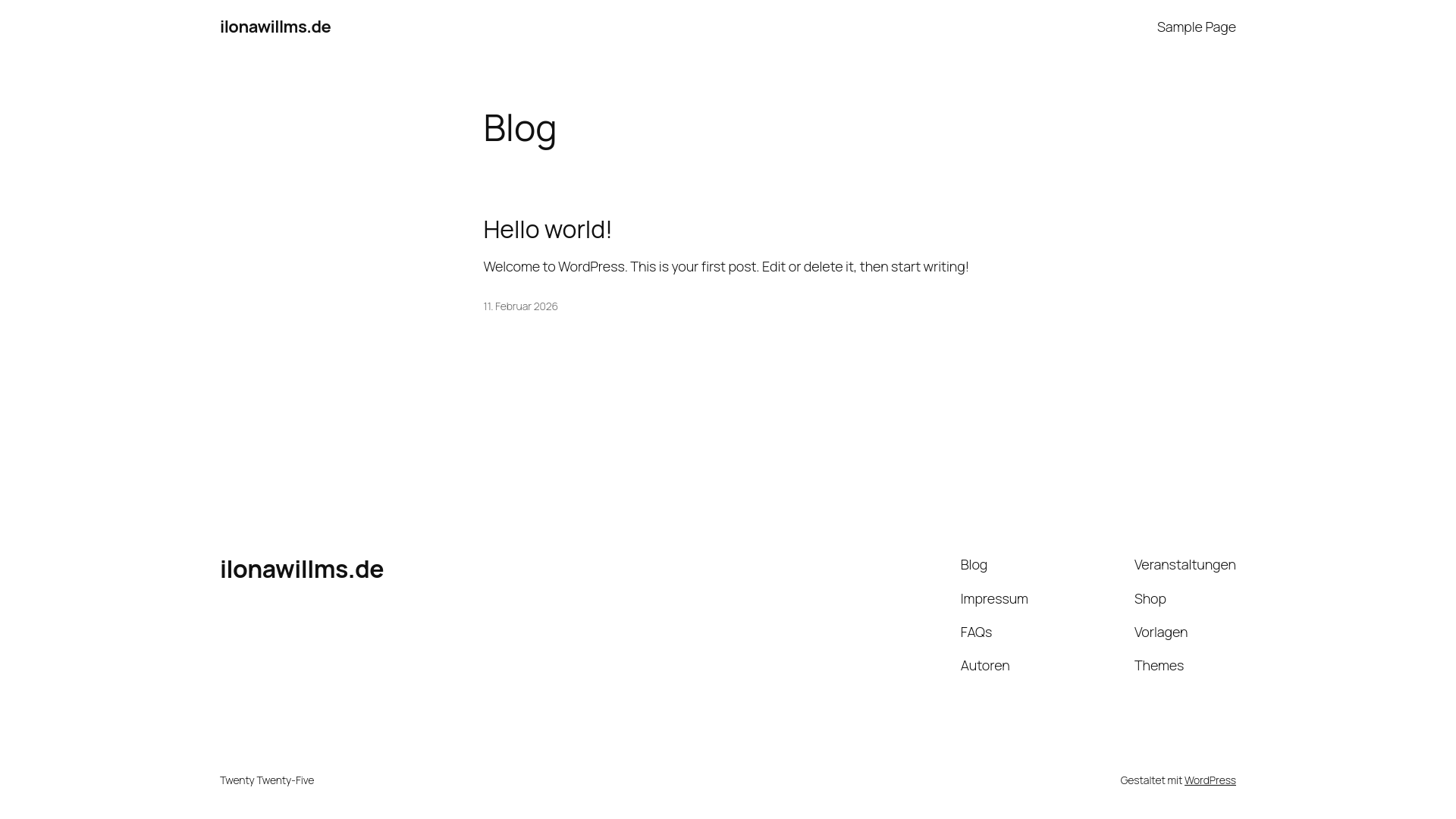 website screenshot of https://ilonawillms.de/