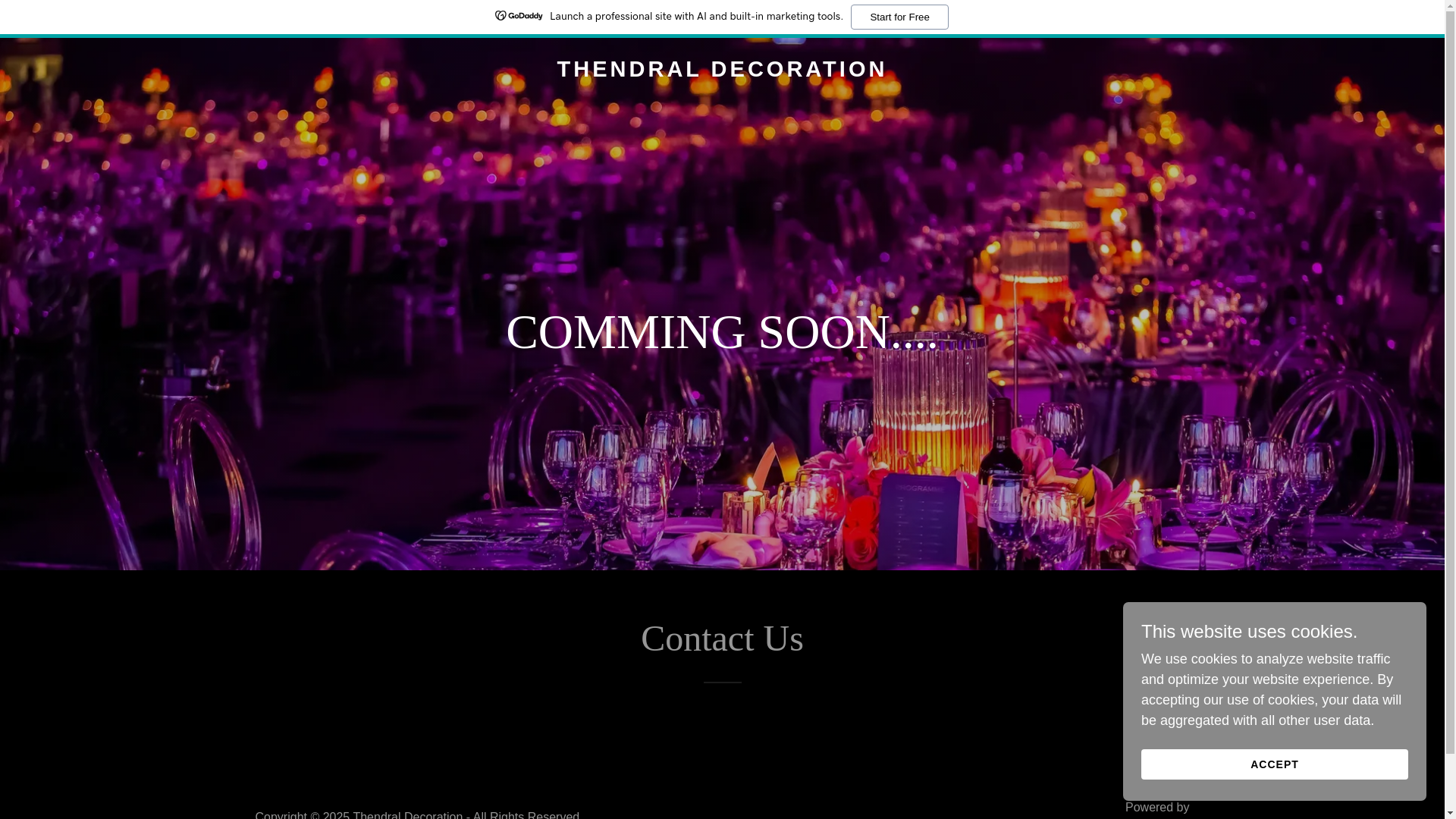 website screenshot of https://thendraldecoration.com/