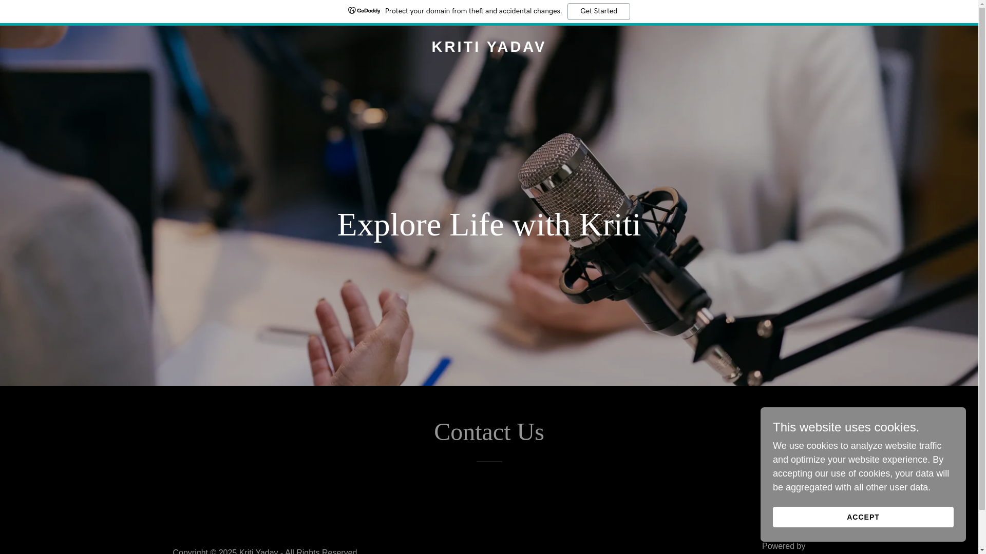 website screenshot of https://kritiyadav.com/