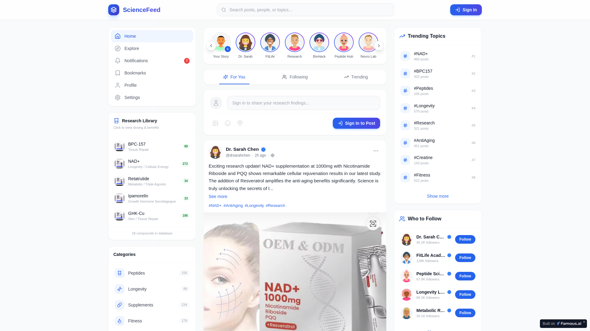 website screenshot of https://modernhealthpeptides.com/