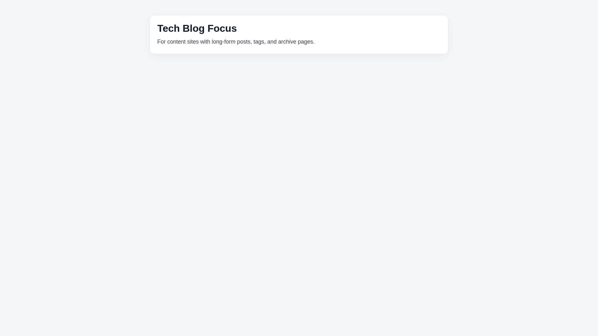 website screenshot of https://mx-tpl-tech-blog-focus.pages.dev/