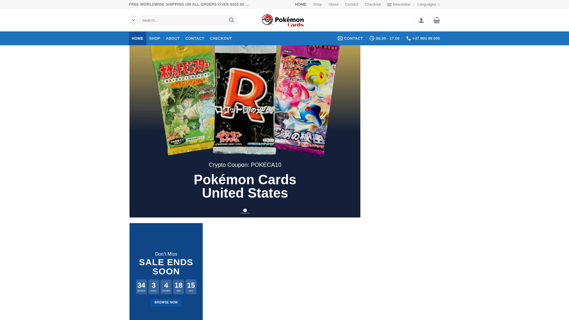 website screenshot of https://lionwealthpokemoncards.shop/