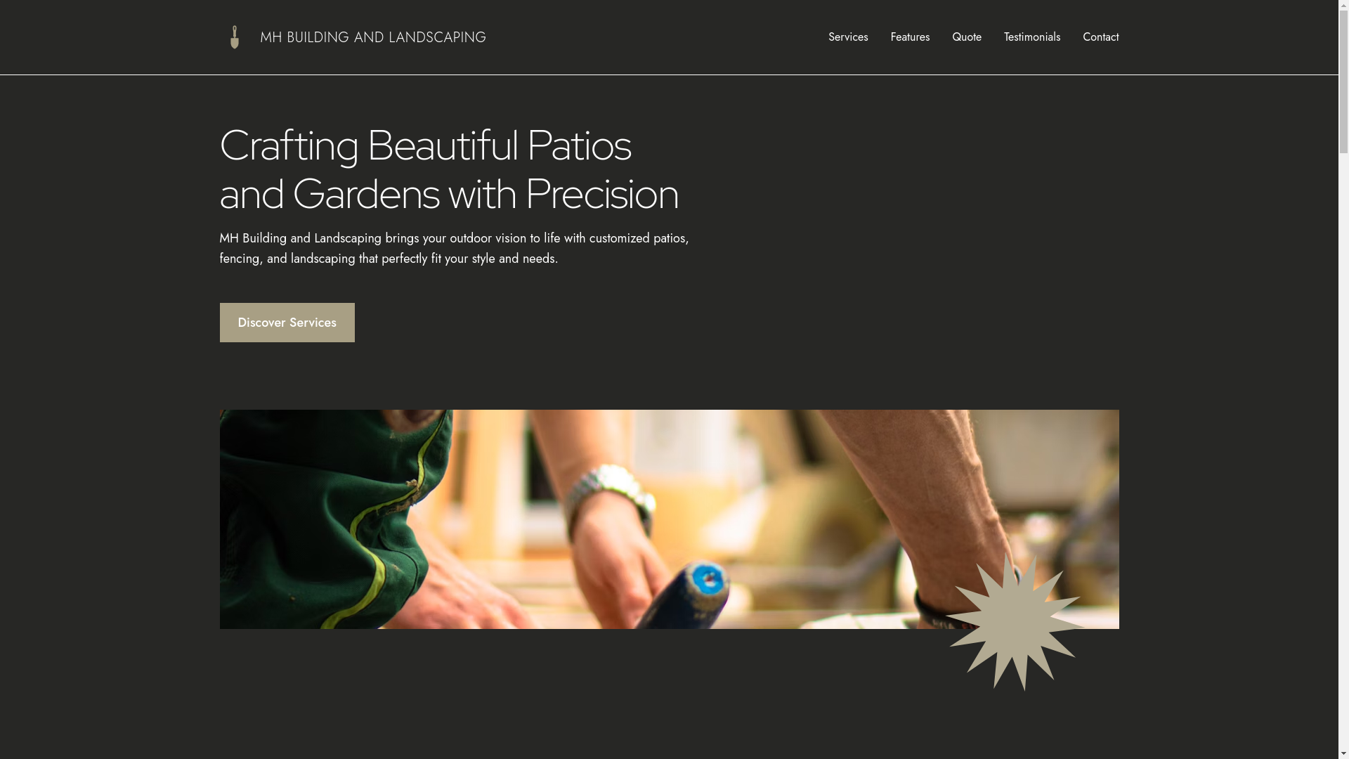website screenshot of https://mhbuildingandlandscaping.co.uk/