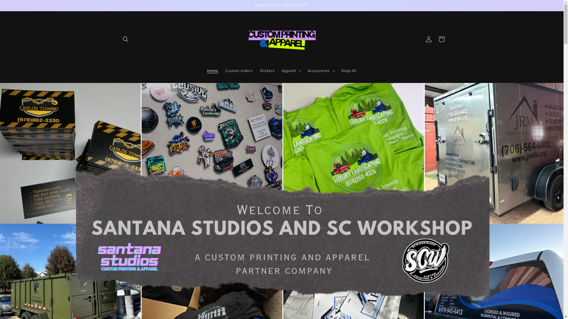 website screenshot of https://customprintingandapparel.com/