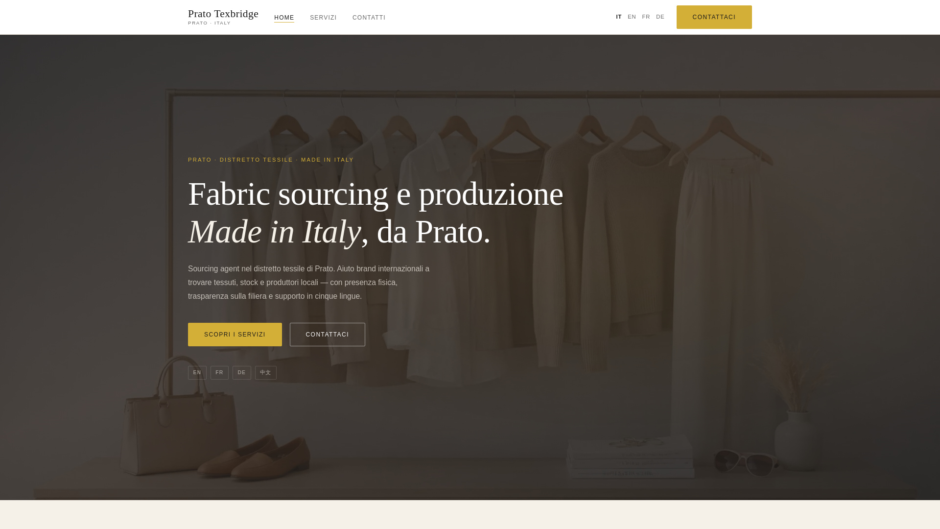 website screenshot of https://pratotexbridge.it