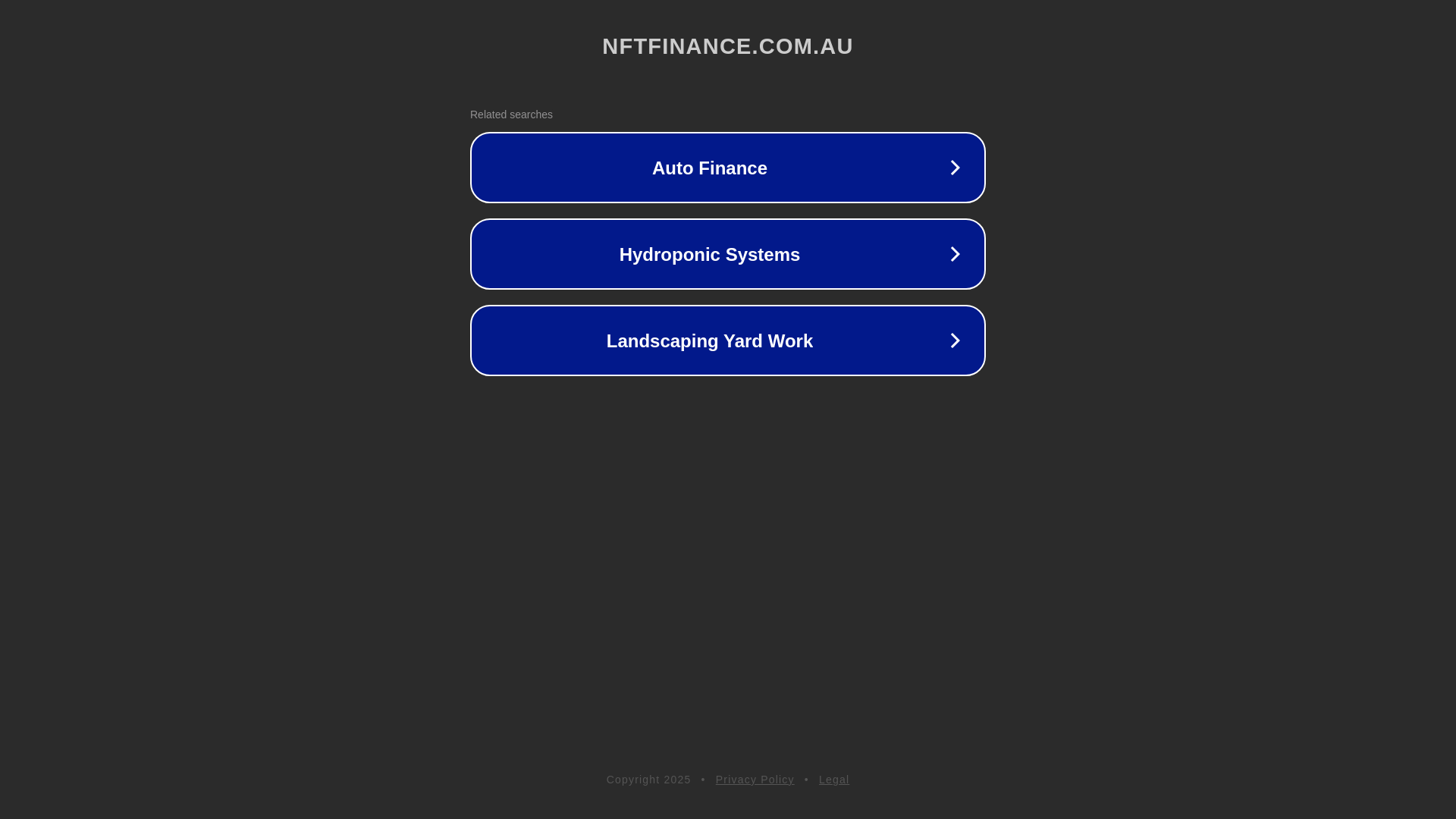 website screenshot of https://nftfinance.com.au/