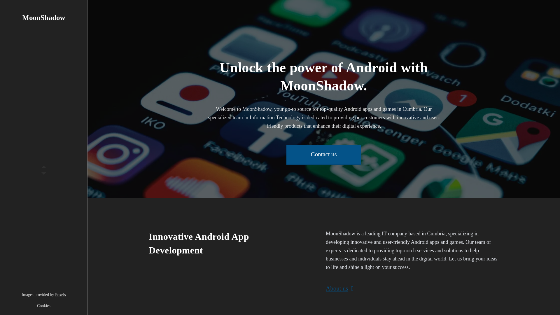 website screenshot of https://moonshadowstudio.co.uk/