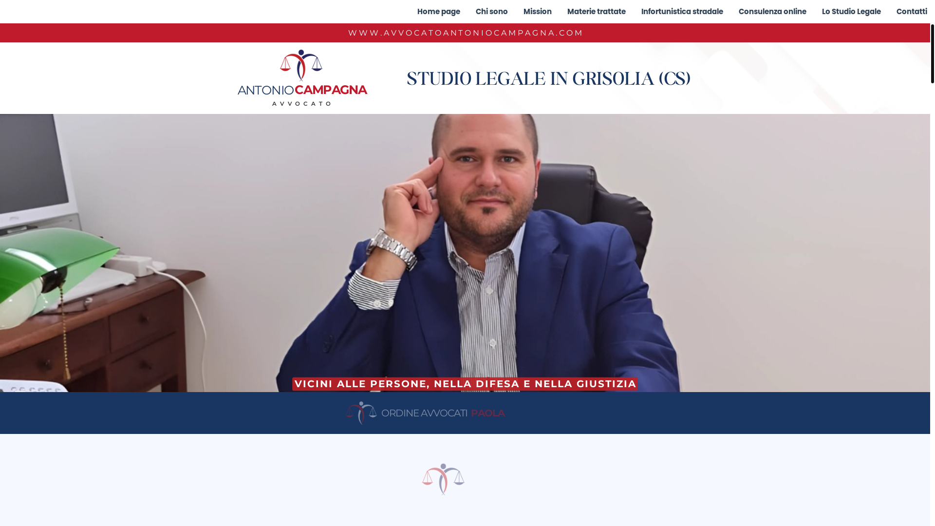 website screenshot of https://avvocatoantoniocampagna.com/