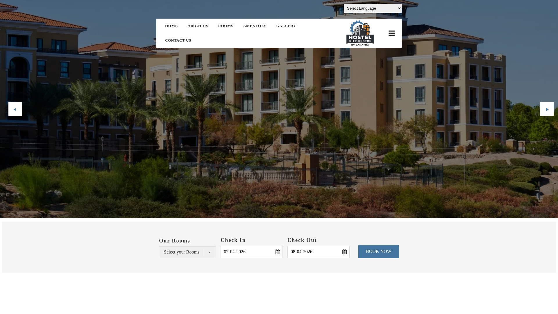website screenshot of https://hostelcitycentrejanatha.com