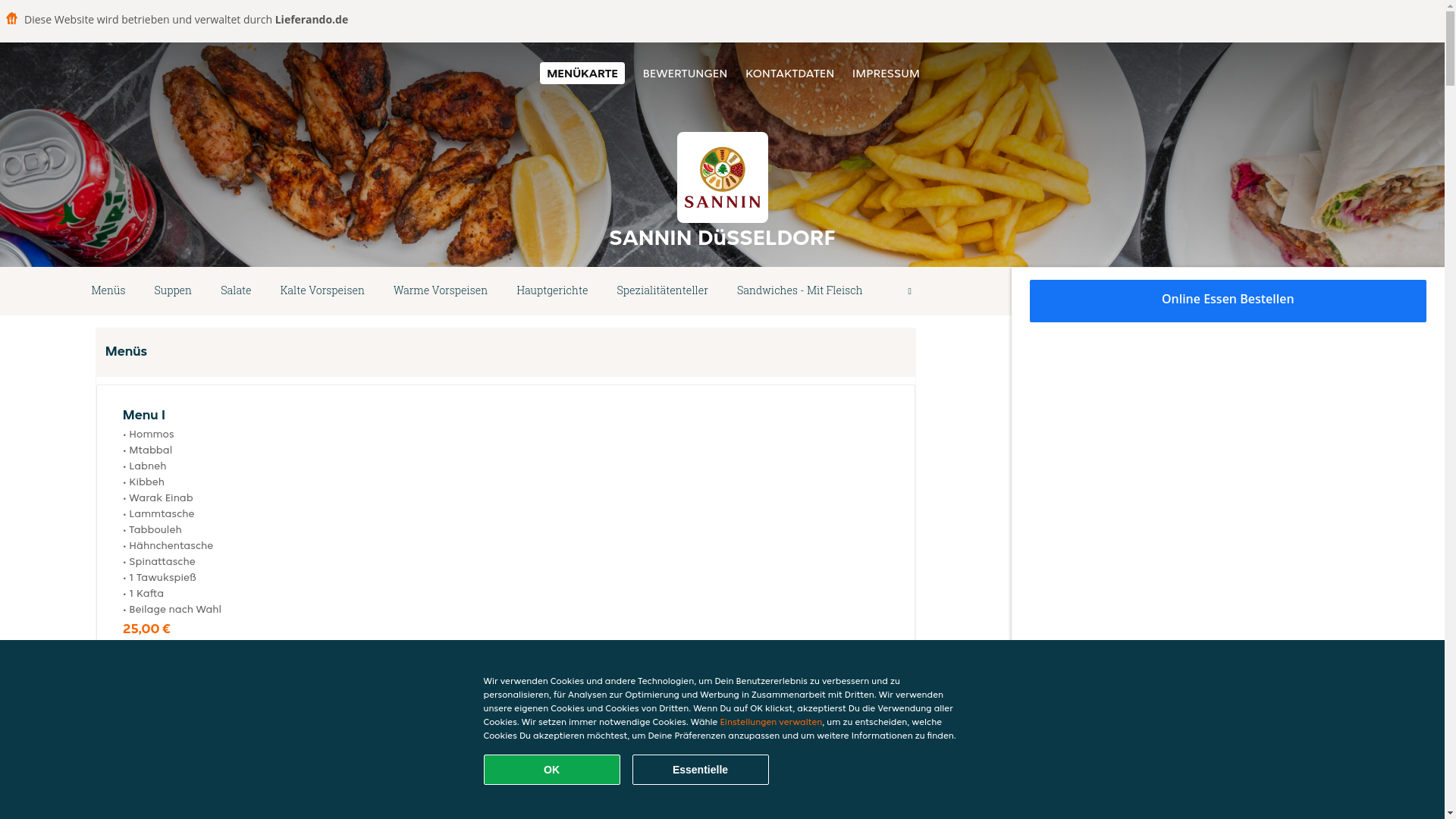 website screenshot of https://sannin-dusseldorf.de/