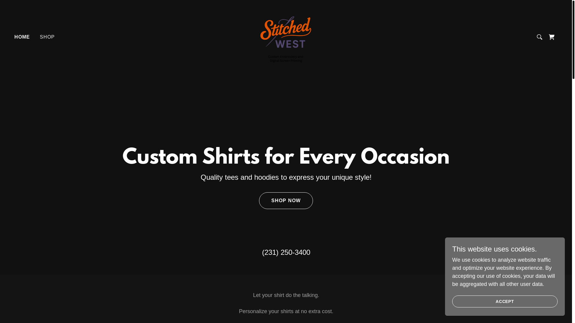 website screenshot of https://stitchedwest.com/