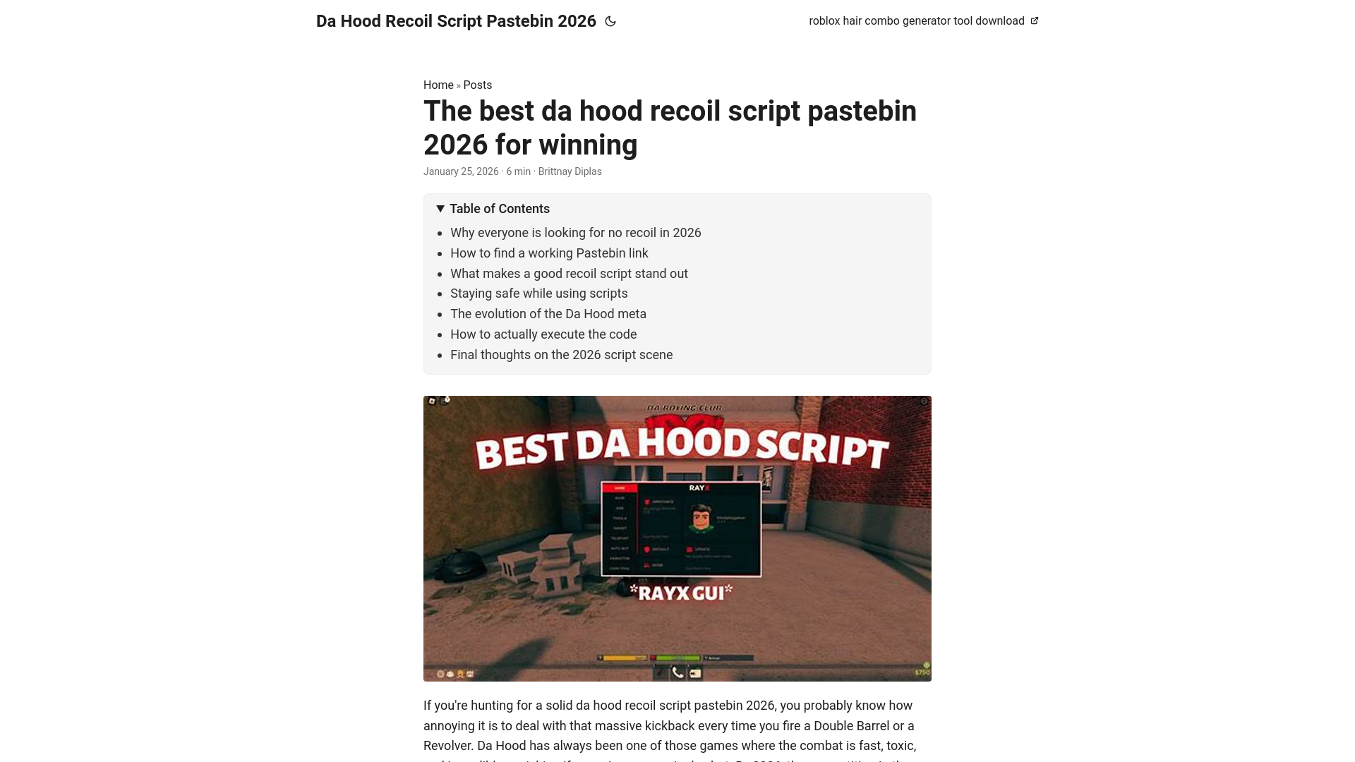 website screenshot of https://da-hood-recoil-script-pastebin-2026.pages.dev/