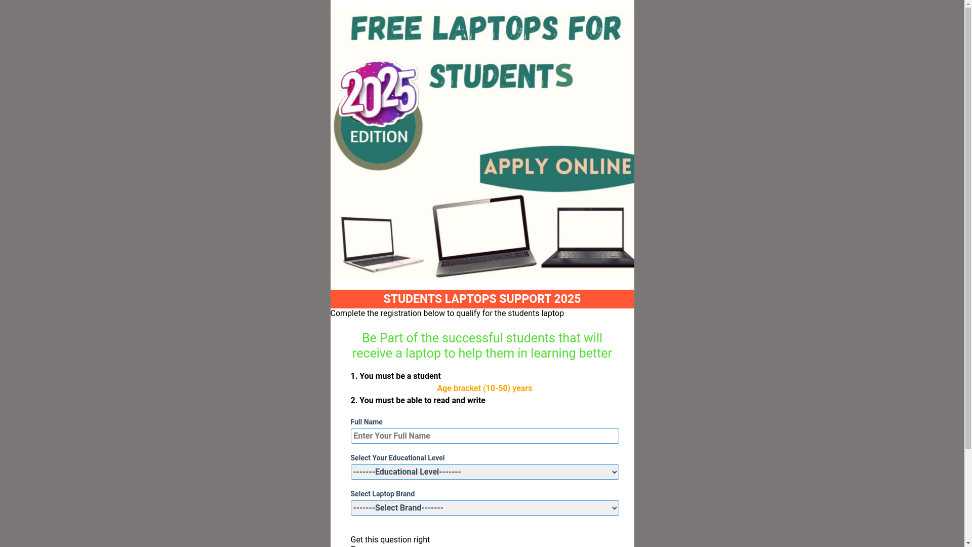 website screenshot of https://lc.ke/Students-FREE-LAPT0PS