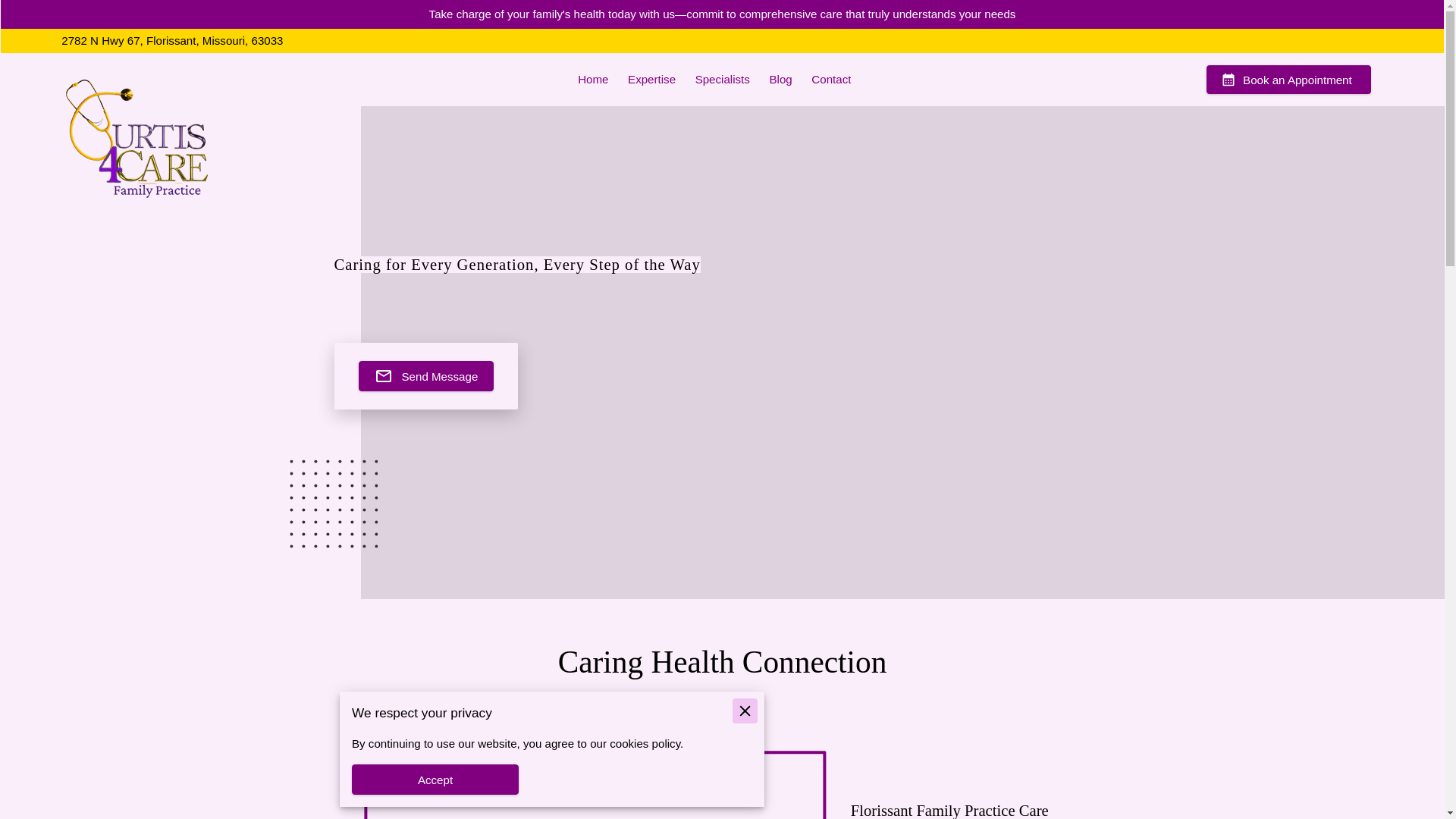 website screenshot of https://curtis4care.com/