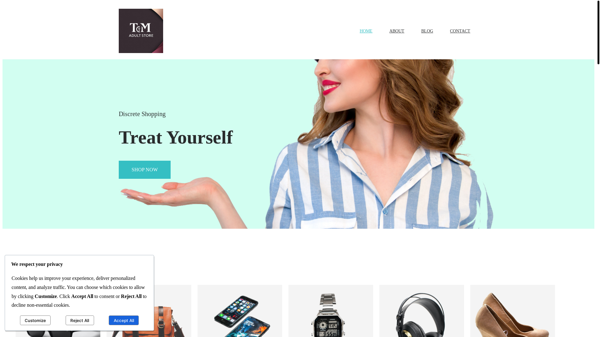 website screenshot of https://tmadultstore.co.nz/