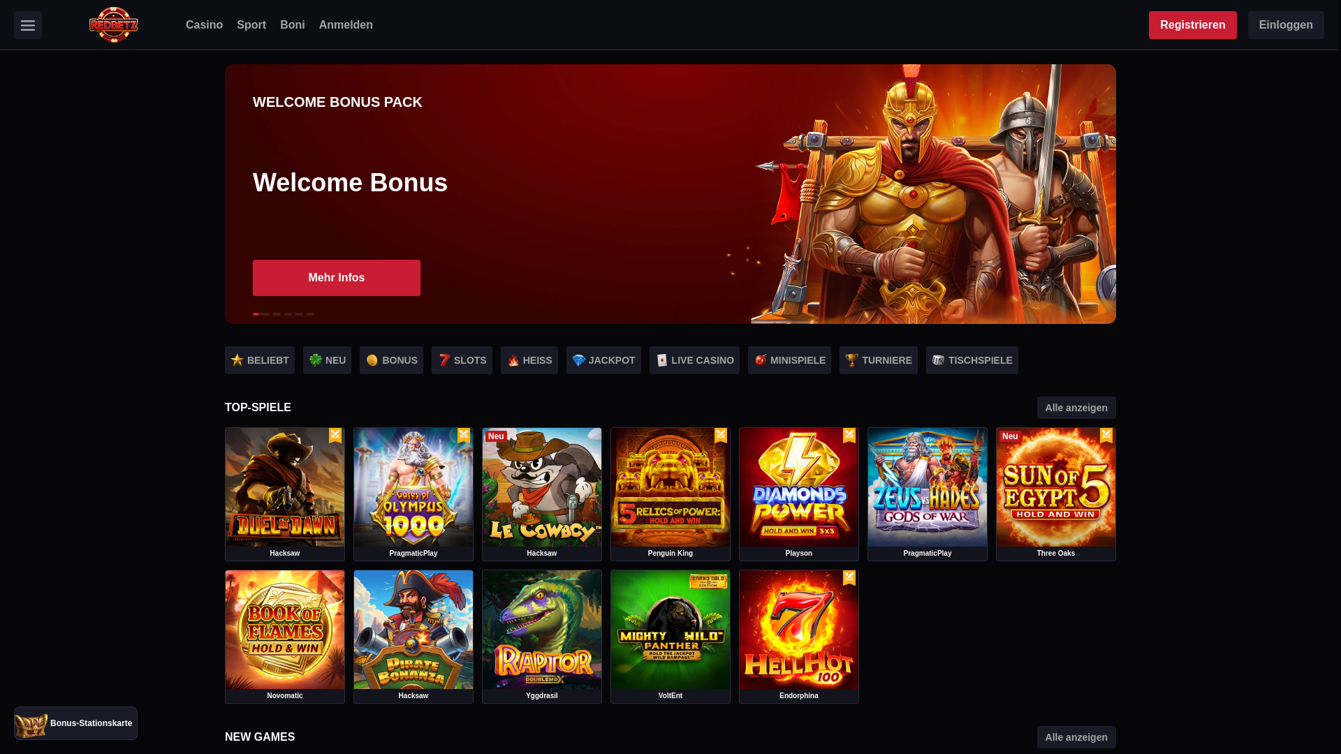 website screenshot of https://red-betz.de