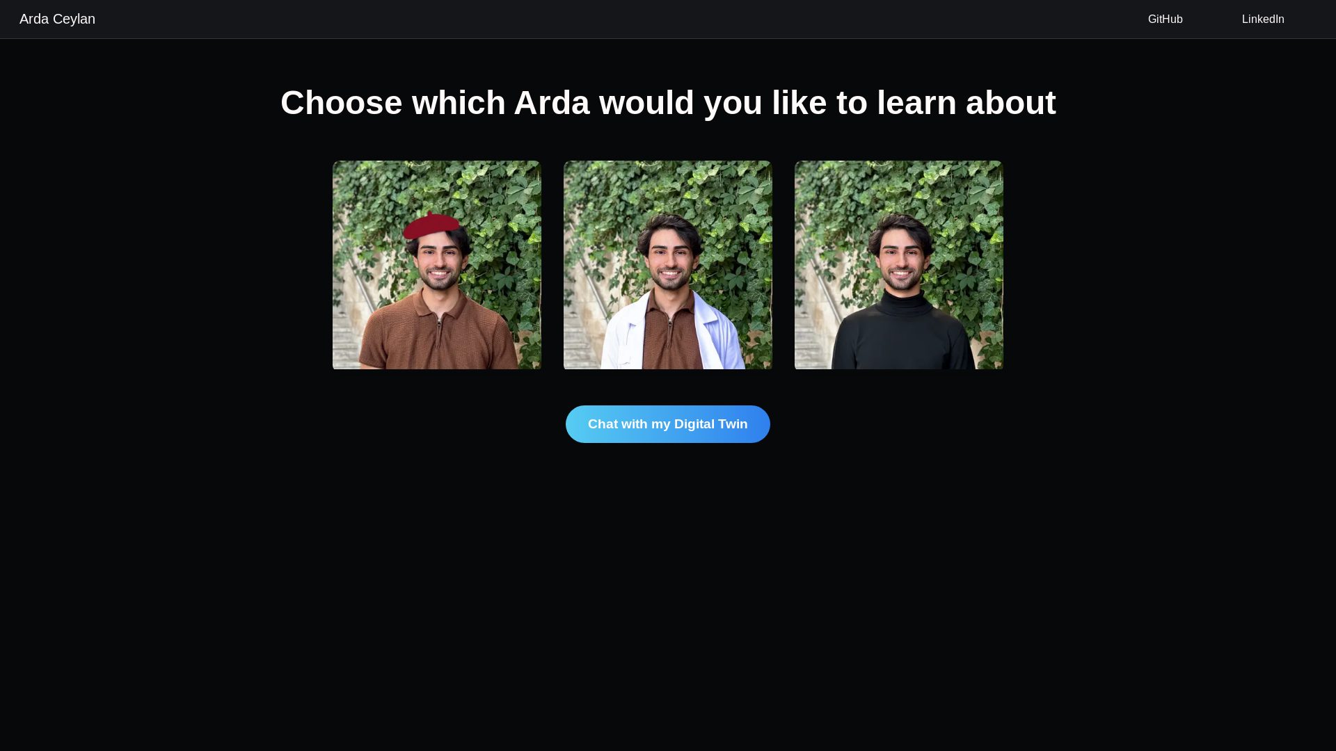 website screenshot of https://ahmetardaceylan.com/