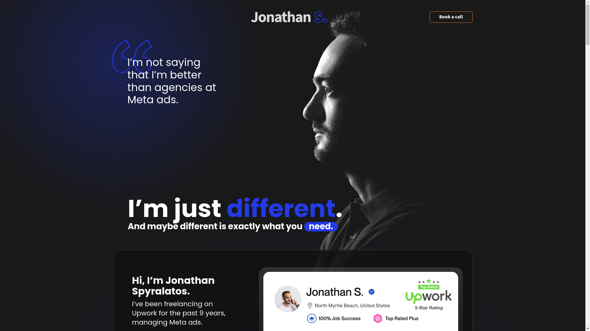 website screenshot of https://jonthefreelanceredge.com/