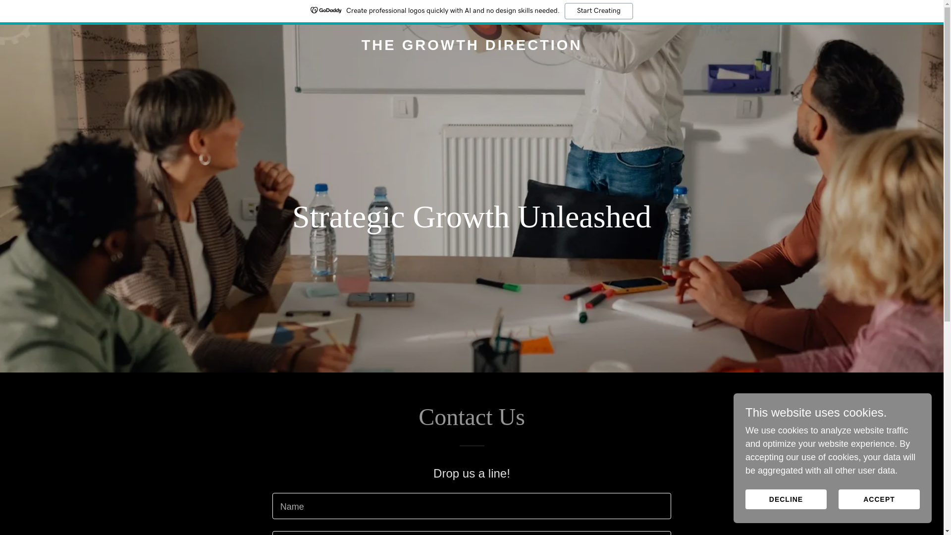 website screenshot of https://thegrowthdirection.com/