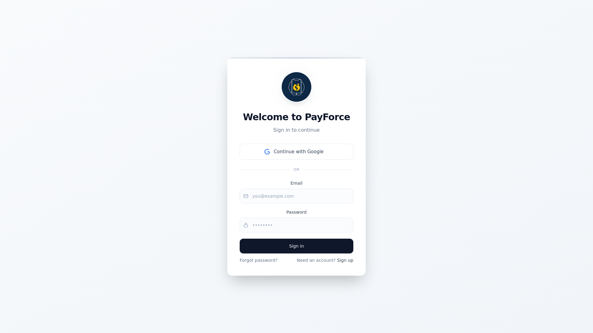 website screenshot of https://payforcebr.com/
